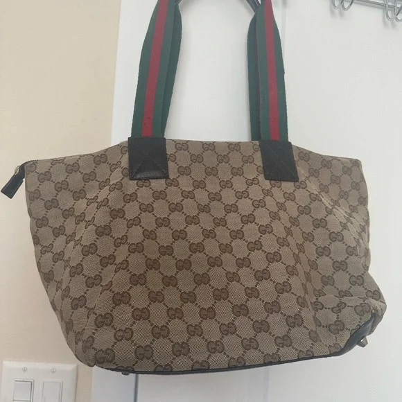 Gucci Sylvie Web Hobo Shoulder Bag Tote Handbag Laptop Bag